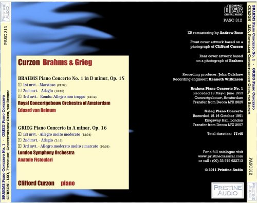 Clifford Curzon, Eduard van Beinum, Anatole Fistoulari - Curzon plays Brahms and Grieg (1951/53) [2011]