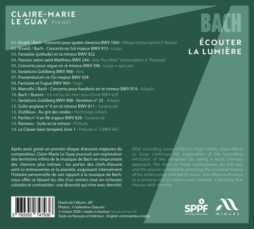 Claire-Marie Le Guay - Bach: Écouter la lumière (2026) [Hi-Res]