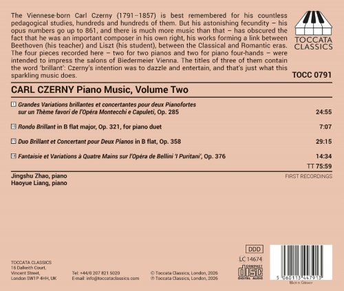 Jingshu Zhao, Haoyue Liang - Czerny: Piano Music, Vol. 2 (2026) [Hi-Res]