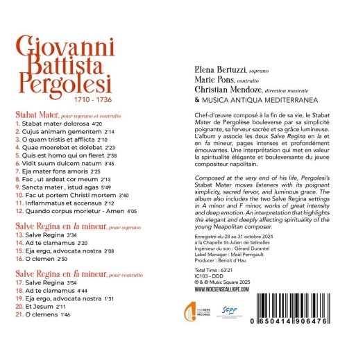 Elena Bertuzzi, Musica Antiqua Mediterranea, Marie PONS, Christian Mendoze - Stabat Mater (2026)