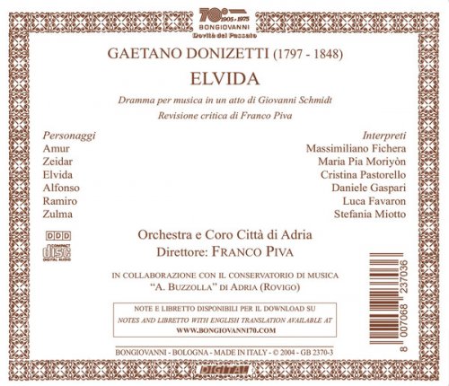 Coro & Orchestra Citta di Adria, Franco Piva - Donizetti: Elvida (2004)