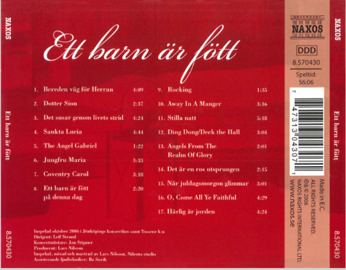 Leif Strands Ladies Choir, Jonkoping Sinfonietta, Bo Westman, Leif Strand - Ett barn ar fott (2006)