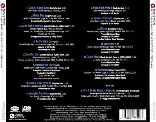 Herbie Mann - It's a Funky Thing: The Very Best Of (2017)