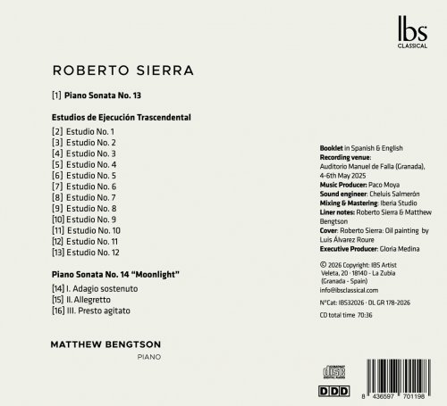 Matthew Bengtson - Roberto Sierra: Piano Sonatas Nos. 13-14 & Estudios de ejecución trascendental (2026) [Hi-Res]