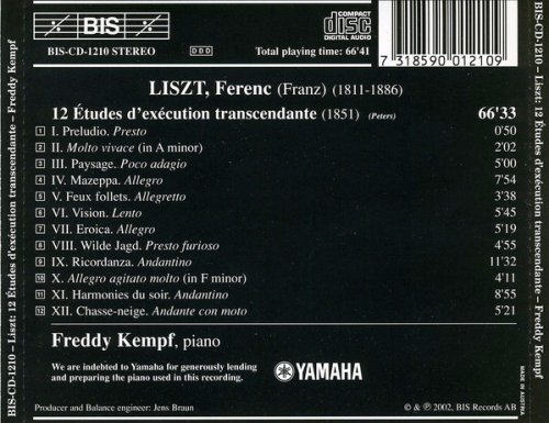 Freddy Kempf - Liszt: 12 Etudes d'execution transcendante (2002)