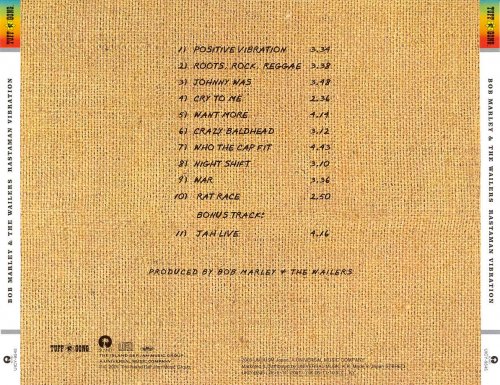 Bob Marley & The Wailers - Rastaman Vibration' (1976) [2005 Japanese Edition]