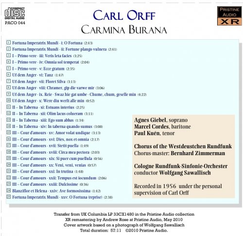 Wolfgang Sawallisch - Orff: Carmina Burana (1956) [2010]