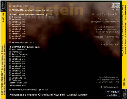 Leonard Bernstein - Bernstein in the 1940s Vol. 2: His Debut (1943) [2018]