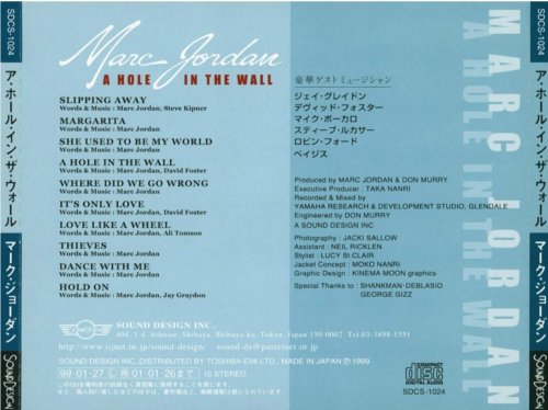Marc Jordan - A Hole In The Wall (1983) [1999]
