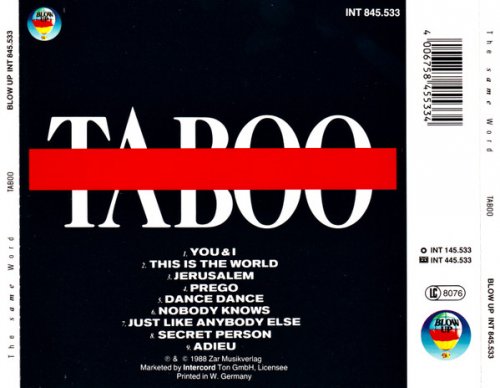 Taboo - The same Word (1988)