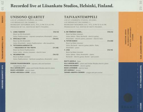 Unisono Quartet / Taivaantemppeli - Jazz Liisa Live in Studio 01/02 (2016)