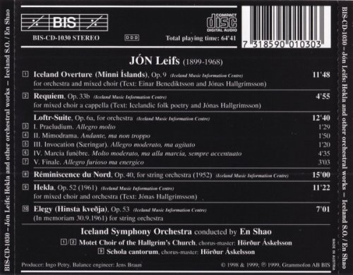 Motet Choir of the Hallgrim's Church, Schola cantorum, Iceland Symphony Orchestra, En Shao - Leifs: Hekla (1999)