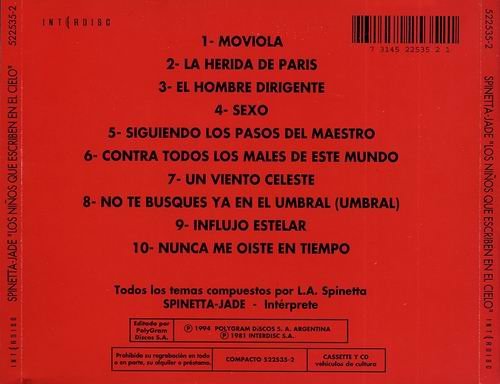 Spinetta-Jade - Los Ninos Que Escriben En El Cielo (1981)