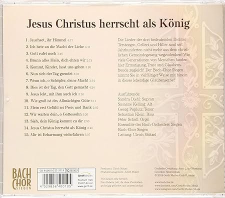 Bach-Chor Siegen, Peter Scholl - Jesus Christus herrscht als König (2019)