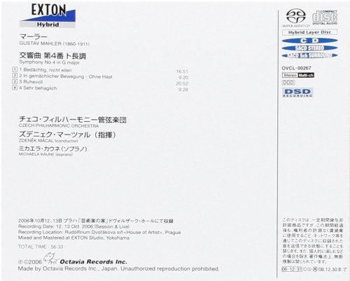 Zdenek Macal - Mahler: Symphony No. 4 (2006)