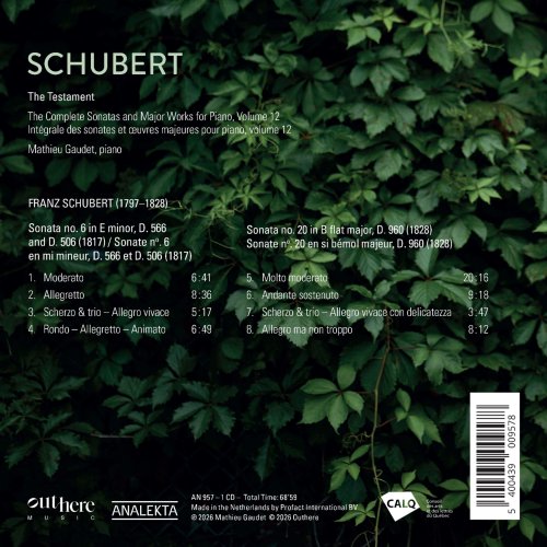 Mathieu Gaudet - Schubert: The Testament (2026) [Hi-Res]
