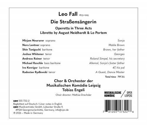 Mirjam Neururer, Nora Lentner, Shin Taniguchi, Andreas Rainer - Leo Fall: Die Straßensängerin (2029) [Hi-Res]