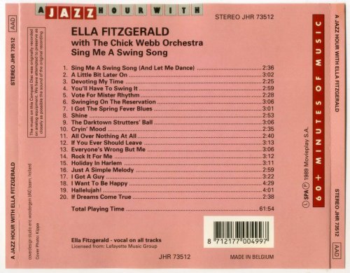 Ella Fitzgerald With The Chick Webb Orchestra - Sing Me A Swing Song (1989)
