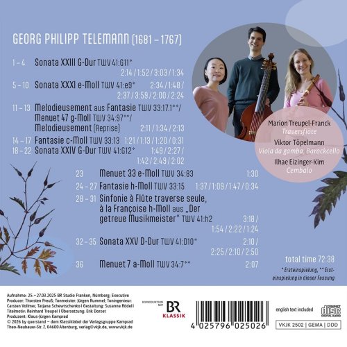 Marion Treupel-Franck, Viktor Töpelmann, Ilhae Eizinger-Kim - Telemann im französischen Licht (2026) [Hi-Res]