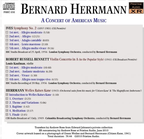 Bernard Herrmann - A Concert of American Music (1949-56) [2010]