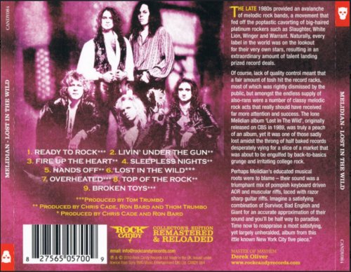 Melidian - Lost In The Wild (1989) [2010 Rock Candy Remastered]