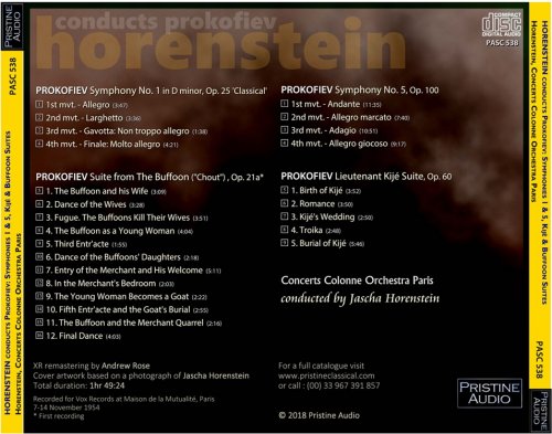 Jascha Horenstein - Horenstein conducts Prokofiev (1954) [2018]