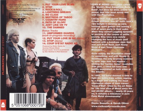 Plasmatics - Coup D'Etat (1982) [2005 Rock Candy Remastered]