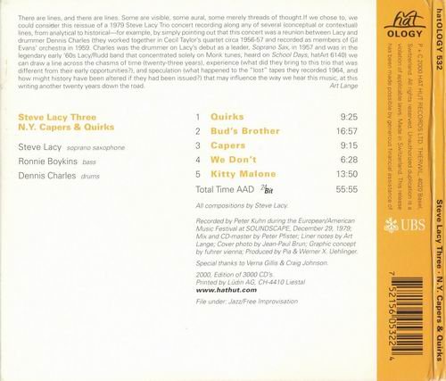 Steve Lacy Three - N.Y. Capers & Quirks (2000)