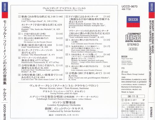 Istvan Kertesz - Mozart: Complete Masonic Music (1968) [2008 SHM-CD]