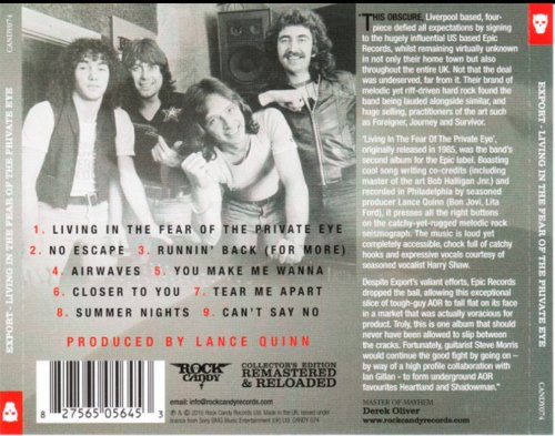 Export - Living in the Fear of the Private Eye (1986) [2010 Rock Candy Remastered]