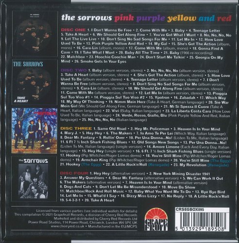 The Sorrows - Pink Purple Yellow And Red The Complete Sorrows (2021) [4CD]