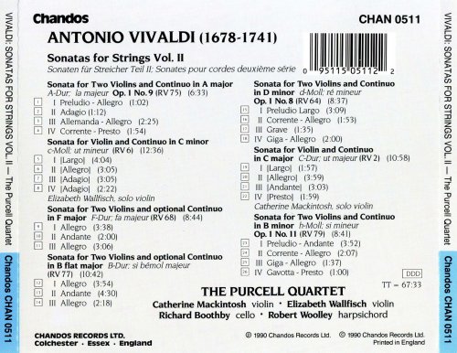 The Purcell Quartet - Vivaldi: Sonatas for Strings Vol. II (1990)