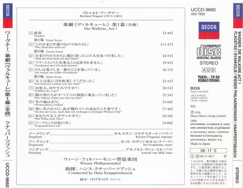Hans Knappertsbusch - Wagner Die Walkure Act I (1958) [2008 SHM-CD]
