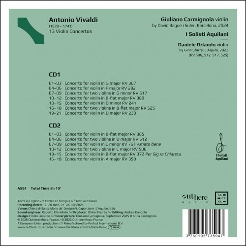 Giuliano Carmignola, I Solisti Aquilani - Vivaldi 100. 13 Violin Concertos (2026) [Hi-Res]