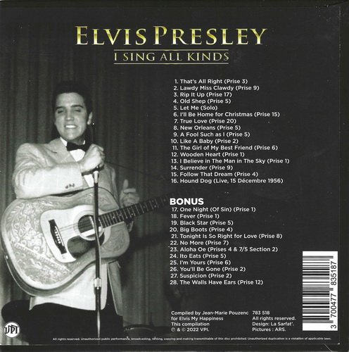 Elvis Presley - I Sing All Kinds (2022)