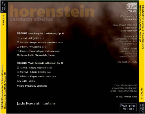 Jascha Horenstein - Sibelius: Symphony No. 2, Violin Concerto (1955/56) [2018]