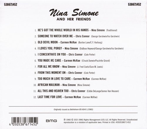 Nina Simone, Chris Connor, Carmen McRae - Nina Simone And Her Friends An Intimate Variety Of Vocal Charm (1959)
