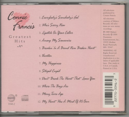 Connie Francis - Greatest Hits (1994)