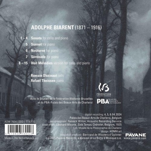 Romain Dhainaut, Rafael Theissen - Biarent : Works for Cello and Piano (2025) [Hi-Res]