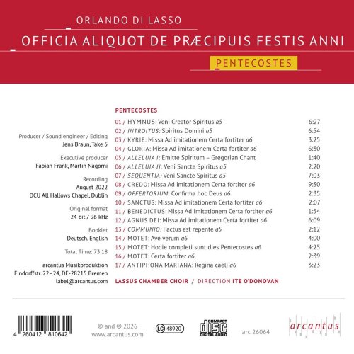 Lassus Chamber Choir, Ite O’Donovan - Pentecostes (2026) [Hi-Res]