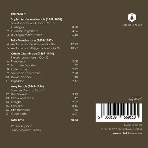 Wu Qian, Juho Pohjonen - Unspoken (2026) [Hi-Res]