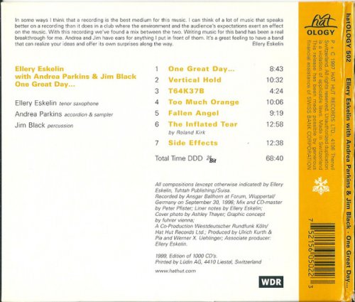 Ellery Eskelin with Andrea Parkins & Jim Black - One Great Day... (1997)
