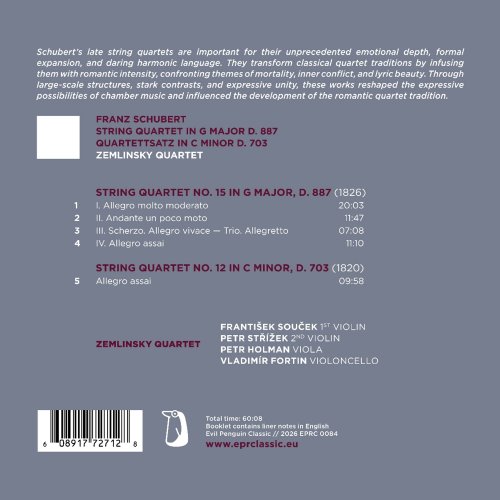 Zemlinsky Quartet - Schubert: String Quartets D. 887, D. 703 (2026) [Hi-Res]