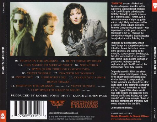 Romeo's Daughter - Romeo's Daughter (1988) [2008 Rock Candy Remastered]