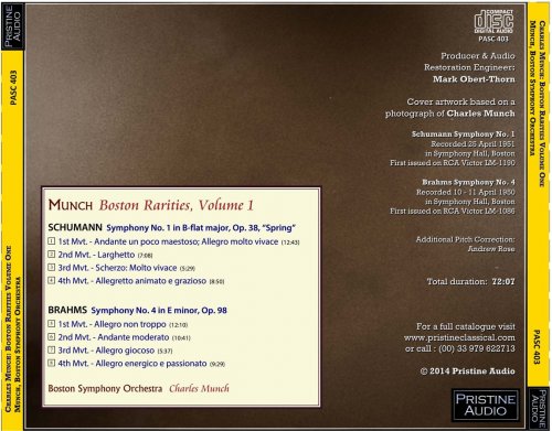 Charles Munch - Boston Rarities Volume 1 (1950/51) [2014]
