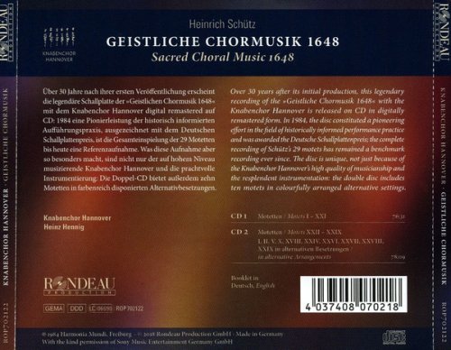 Knabenchor Hannover & Heinz Hennig - Heinrich Schütz: Geistige Chormusik 1648 (2018)