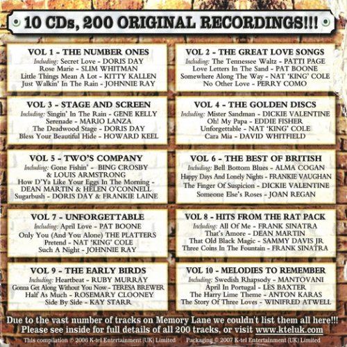 VA - Memory Lane - 200 Golden Tracks From Days Gone By (10 CD) (2005)