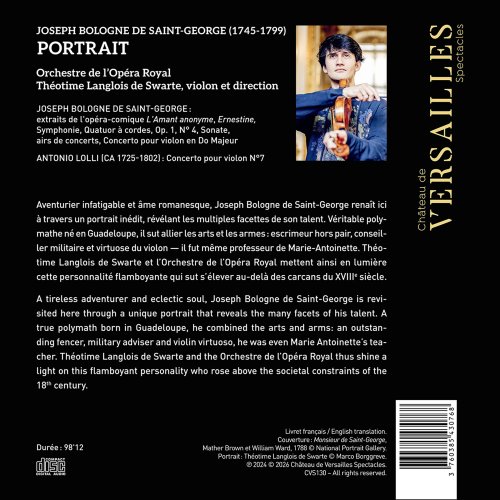 Théotime Langlois de Swarte, Bastien Rimondi, Victor Sicard, Orchestre de l'Opéra Royal, Lauranne Oliva - Le Chevalier de Saint-George - Portrait (2026) [Hi-Res]