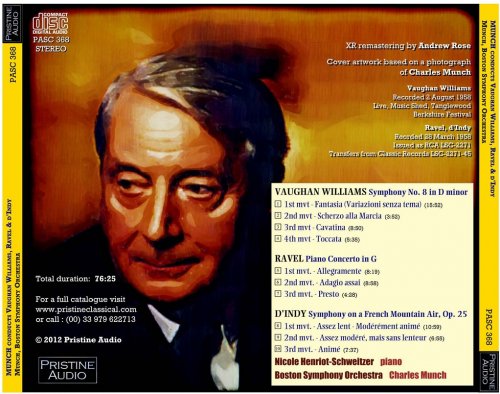 Charles Munch - Munch Conducts Vaughan Williams, Ravel And D'indy (1958) [2012]