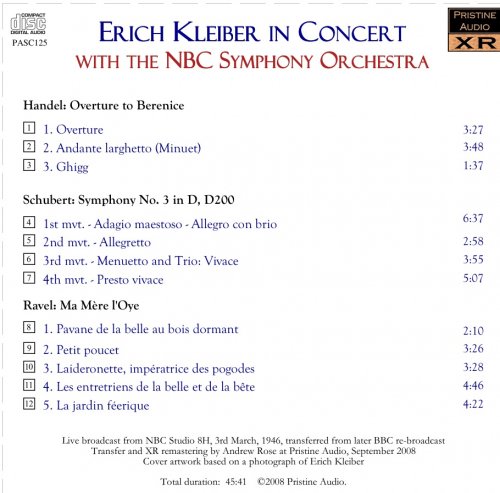 Erich Kleiber - Handel, Schubert, Ravel (1946) [2008]